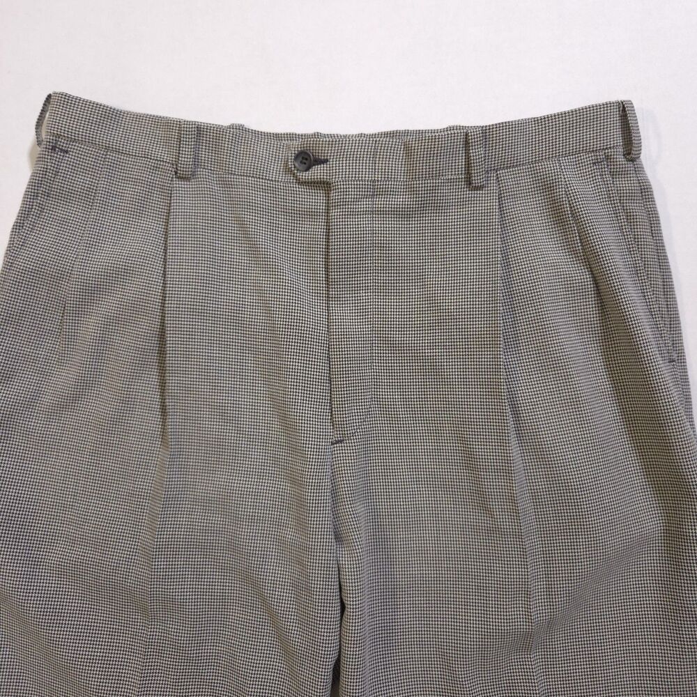 Vintage Jaymar Houndstooth Pants Mens Dress Slacks 70s USA 34x33